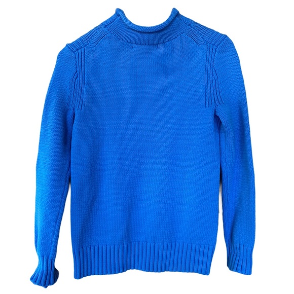 J.Crew Rollneck Long Sleeve Sweater Blue X Small - Picture 2 of 9